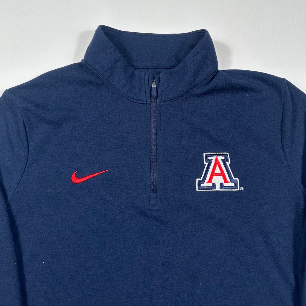 Arizona Wildcats Nike 1/4 Zip Pullover Mens Medium Dri-FIT Navy Blue
